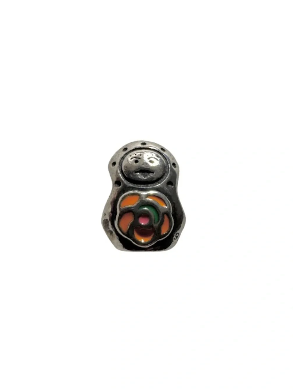 Authentic Pandora Retired Babushka Russian Nesting Doll Charm Sterling Silver